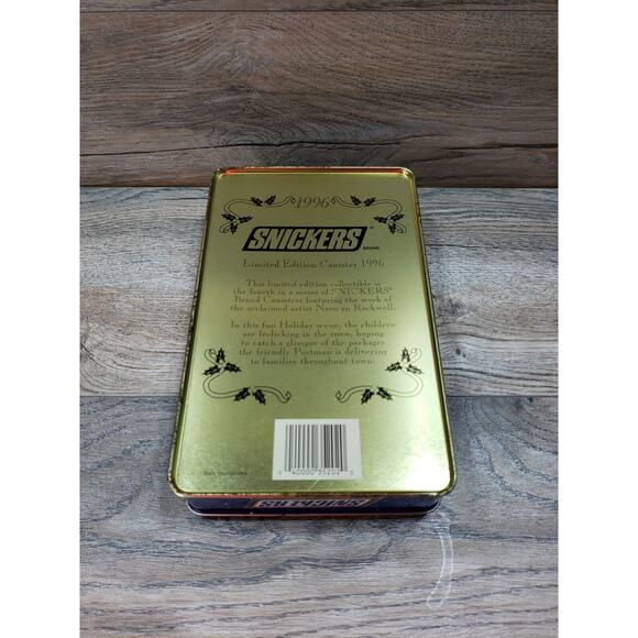 1996 Norman Rockwell Limited Edition Snickers Candy Bar Christmas Tin Empty - Picture 9 of 10